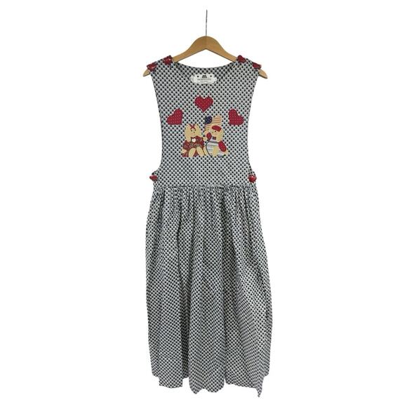 The Briar Patch Pinafore Apron Cottage Bear Patterned Dress Teacher Womens 12 - Picture 1 of 7